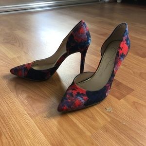 Jessica Simpson Women's Pointed Toe Floral Pumps